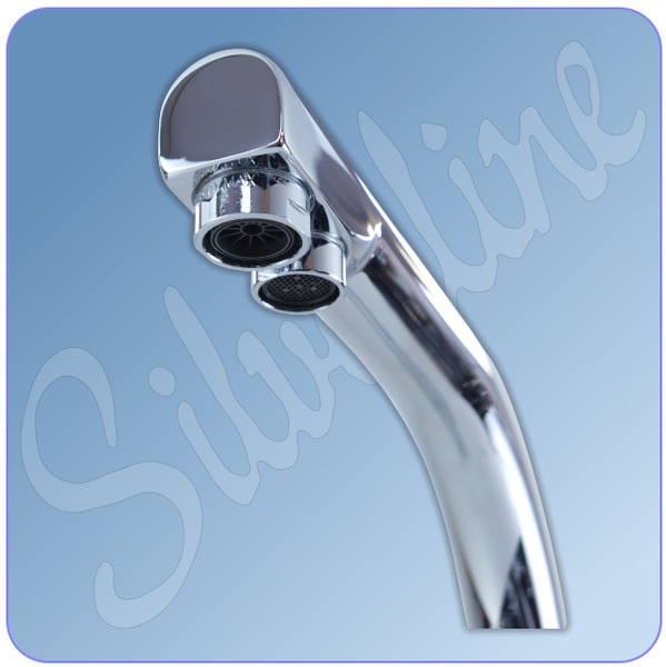 Tall triple flow tap spout